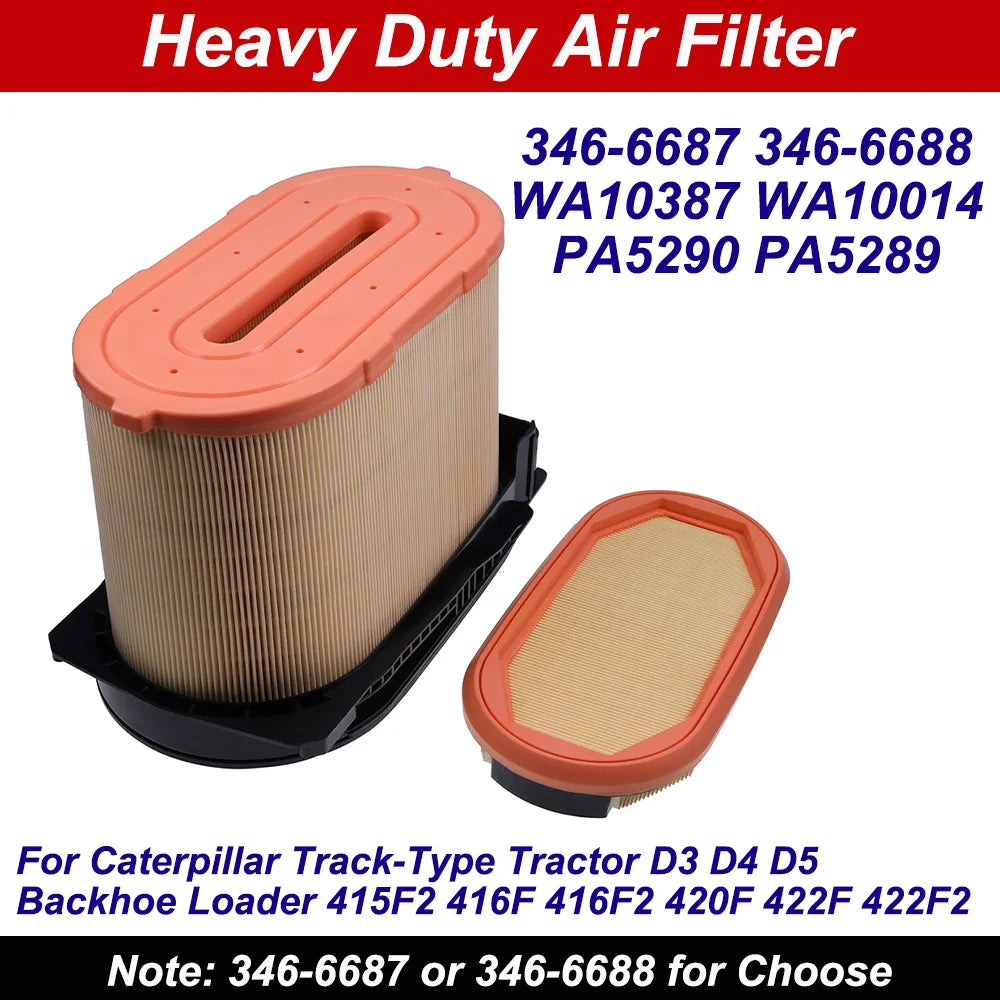 Heavy Duty Air Filter 346-6687 / 346-6688 for CAT D3 D4 D5 Tractors