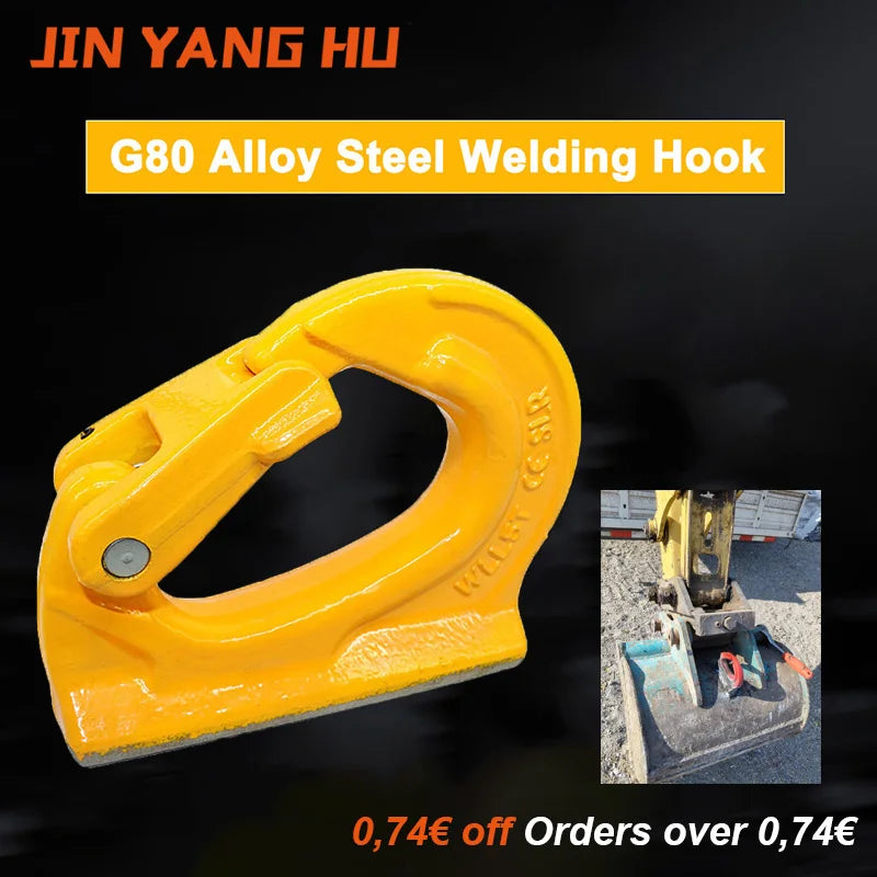 G80 Alloy Steel Excavator Welding Lifting Hook Bucket Mount