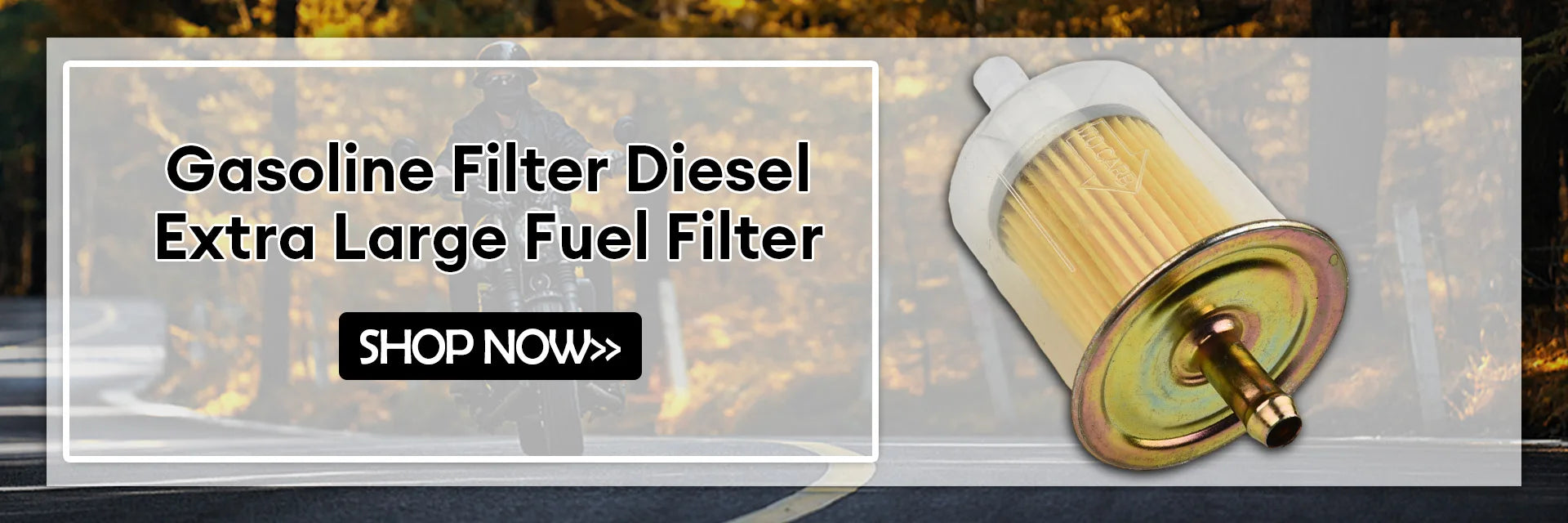 Universal Inline Fuel Filter – Extra Large for Gasoline & Diesel (1 pc)