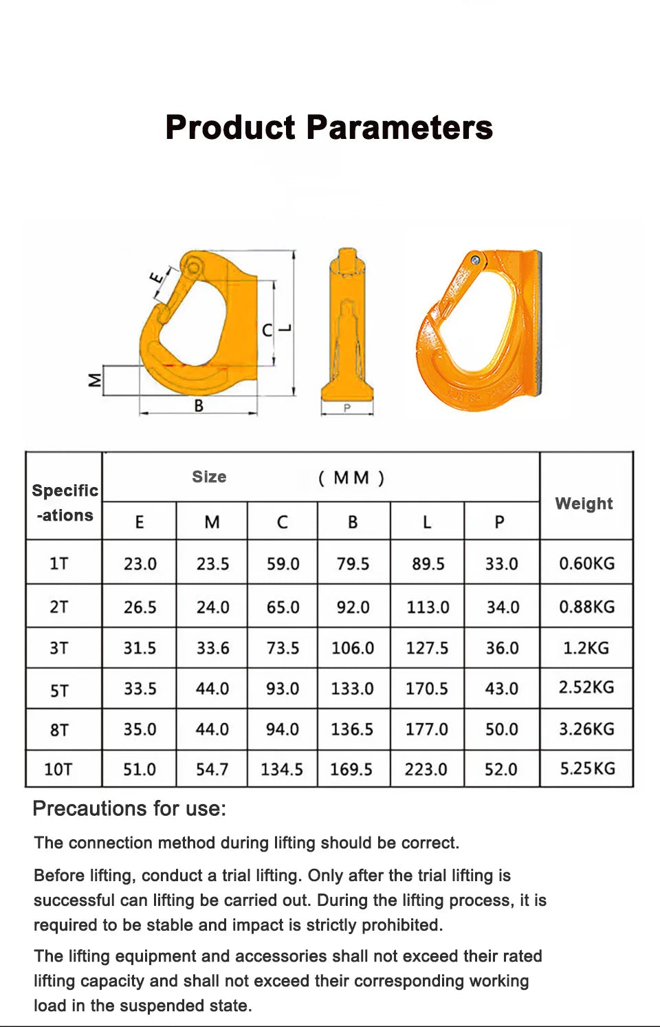 G80 Alloy Steel Excavator Welding Lifting Hook Bucket Mount